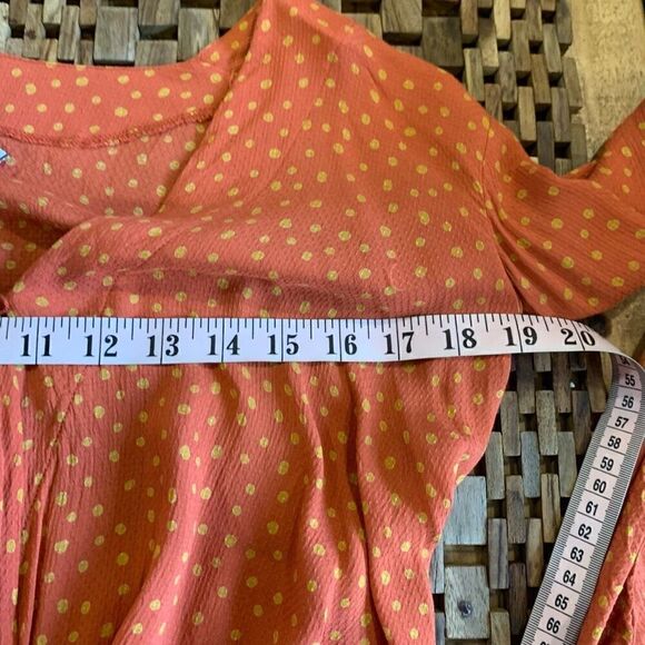 Free People Intimately Blousy Bodysuit Surplice Front Flouncy L/S Lace Trim - Picture 10 of 12